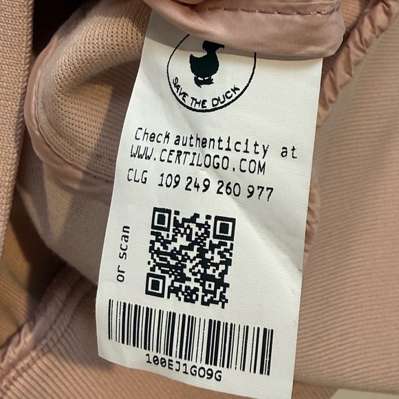 SAVE THE DUCK Refy Light Puffer Bomber jacket Pink Size 2X - Picture 11 of 14
